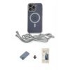MARSİLYAN™- iPhone 12 Pro Kılıf Eksen Özel Seri - Siyah 6D Mat Seramik Hayalet Nano Ekran Koruyucu + Metal Kamera Lens Koruma Cam - GS