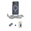 MARSİLYAN™- iPhone 12 Pro Kılıf Eksen Özel Seri - Siyah 6D Mat Seramik Hayalet Nano Ekran Koruyucu + Kırmızı Metal Kamera Lens Koruma Cam