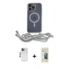 MARSİLYAN™- iPhone 12 Pro Kılıf Eksen Özel Seri - Siyah 6D Mat Seramik Hayalet Nano Ekran Koruyucu + Shine Kamera Lens - MI