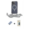 MARSİLYAN™- iPhone 12 Pro Kılıf Eksen Özel Seri - Siyah 6D Mat Seramik Hayalet Nano Ekran Koruyucu + Metal Kamera Lens Koruma Cam - KUYL