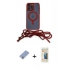 MARSİLYAN™- iPhone 12 Pro Kılıf Eksen Özel Seri - Siyah 6D Mat Seramik Hayalet Nano Ekran Koruyucu + Metal Kamera Lens Koruma Cam - KUYL
