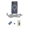 MARSİLYAN™- iPhone 12 Pro Kılıf Eksen Özel Seri - Siyah 6D Mat Seramik Hayalet Nano Ekran Koruyucu + Metal Kamera Lens Koruma Cam - AKYL