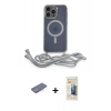 MARSİLYAN™- iPhone 12 Pro Kılıf Eksen Özel Seri - Siyah 6D Mat Seramik Hayalet Nano Ekran Koruyucu + Renkli Kamera Lens Koruma Cam - PE