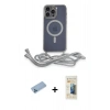 MARSİLYAN™- iPhone 12 Pro Kılıf Eksen Özel Seri - Siyah 6D Mat Seramik Hayalet Nano Ekran Koruyucu + Shine Kamera Lens Koruma Cam - MI