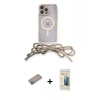 MARSİLYAN™- iPhone 12 Pro Kılıf Eksen Özel Seri - Siyah 6D Mat Seramik Hayalet Nano Ekran Koruyucu + Sierra Blue Shine Kamera Lens Koruma Cam