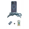 MARSİLYAN™- iPhone 12 Pro Kılıf Eksen Özel Seri - Siyah Polymer Nano Ekran Koruyucu + Metal Kamera Lens Koruma Cam - MI