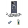 MARSİLYAN™- iPhone 12 Pro Kılıf Eksen Özel Seri - Siyah Polymer Nano Ekran Koruyucu + Shine Kamera Lens Koruma Cam - PE