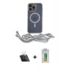MARSİLYAN™- iPhone 12 Pro Kılıf Eksen Özel Seri - Siyah Polymer Nano Ekran Koruyucu + Kamera Lens Koruma Cam - SF