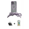 MARSİLYAN™- iPhone 12 Pro Kılıf Eksen Özel Seri - Siyah Polymer Nano Ekran Koruyucu + Kamera Lens Koruma Cam - SF