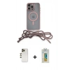 MARSİLYAN™- iPhone 12 Pro Kılıf Eksen Özel Seri - Siyah Polymer Nano Ekran Koruyucu + Shine Kamera Lens - GD