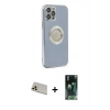 MARSİLYAN™- iPhone 12 Pro Kılıf İz Form Serisi - Şeffaf 360 Full Body Arka Koruyucu + Rainbow Kamera Lens Koruma Cam - GD