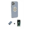MARSİLYAN™- iPhone 12 Pro Kılıf İz Form Serisi - Şeffaf 360 Full Body Arka Koruyucu + Metal Kamera Lens Koruma Cam - MI