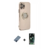 MARSİLYAN™- iPhone 12 Pro Kılıf İz Form Serisi - Şeffaf 360 Full Body Arka Koruyucu + Metal Kamera Lens Koruma Cam - MI