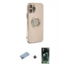 MARSİLYAN™- iPhone 12 Pro Kılıf İz Form Serisi - Şeffaf 360 Full Body Arka Koruyucu + Shine Kamera Lens Koruma Cam - MI
