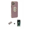 MARSİLYAN™- iPhone 12 Pro Kılıf İz Form Serisi - Şeffaf 360 Full Body Arka Koruyucu + Shine Kamera Lens Koruma Cam - SABE