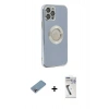 MARSİLYAN™- iPhone 12 Pro Kılıf İz Form Serisi - Şeffaf Uv Polymer Nano Ekran Koruyucu + Shine Kamera Lens Koruma Cam - GI