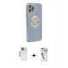 MARSİLYAN™- iPhone 12 Pro Kılıf İz Form Serisi - Şeffaf Uv Polymer Nano Ekran Koruyucu + Shine Kamera Lens - MI
