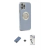 MARSİLYAN™- iPhone 12 Pro Kılıf İz Form Serisi - Şeffaf Uv Polymer Nano Ekran Koruyucu + Metal Kamera Lens Koruma Cam - AKYL