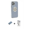 MARSİLYAN™- iPhone 12 Pro Kılıf İz Form Serisi - Şeffaf Uv Polymer Nano Ekran Koruyucu + Shine Kamera Lens Koruma Cam - GS