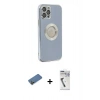 MARSİLYAN™- iPhone 12 Pro Kılıf İz Form Serisi - Şeffaf Uv Polymer Nano Ekran Koruyucu + Shine Kamera Lens Koruma Cam - GD