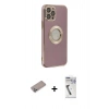 MARSİLYAN™- iPhone 12 Pro Kılıf İz Form Serisi - Şeffaf Uv Polymer Nano Ekran Koruyucu + Shine Kamera Lens Koruma Cam - SABE
