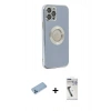 MARSİLYAN™- iPhone 12 Pro Kılıf İz Form Serisi - Şeffaf Uv Polymer Nano Ekran Koruyucu + Shine Kamera Lens Koruma Cam - MI