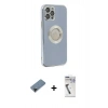 MARSİLYAN™- iPhone 12 Pro Kılıf İz Form Serisi - Şeffaf Uv Polymer Nano Ekran Koruyucu + Shine Kamera Lens Koruma Cam - SH