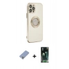 MARSİLYAN™- iPhone 12 Pro Kılıf İz Form Serisi - Siyah 360 Mat Full Body Arka Koruyucu + Metal Kamera Lens Koruma Cam - KUYL