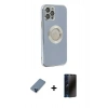 MARSİLYAN™- iPhone 12 Pro Kılıf İz Form Serisi - Siyah 3D Antistatik Hayalet Cam Ekran Koruyucu + Metal Kamera Lens Koruma Cam - MI