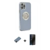 MARSİLYAN™- iPhone 12 Pro Kılıf İz Form Serisi - Siyah 3D Antistatik Hayalet Cam Ekran Koruyucu + Shine Kamera Lens Koruma Cam - SH