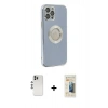 MARSİLYAN™- iPhone 12 Pro Kılıf İz Form Serisi - Siyah 6D Mat Seramik Hayalet Nano Ekran Koruyucu + Shine Kamera Lens - GS