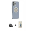 MARSİLYAN™- iPhone 12 Pro Kılıf İz Form Serisi - Siyah 6D Mat Seramik Hayalet Nano Ekran Koruyucu + Şeffaf Kamera Lens Koruma Cam