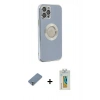 MARSİLYAN™- iPhone 12 Pro Kılıf İz Form Serisi - Siyah Polymer Nano Ekran Koruyucu + Metal Kamera Lens Koruma Cam - GS