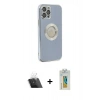 MARSİLYAN™- iPhone 12 Pro Kılıf İz Form Serisi - Siyah Polymer Nano Ekran Koruyucu + Kamera Lens Koruma Cam - SF