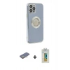 MARSİLYAN™- iPhone 12 Pro Kılıf İz Form Serisi - Siyah Polymer Nano Ekran Koruyucu + Renkli Kamera Lens Koruma Cam - SI