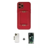 MARSİLYAN™- iPhone 12 Pro Kılıf Kozmos Minimal Prime - Şeffaf 360 Full Body Arka Koruyucu + Shine Kamera Lens - GD