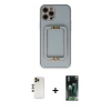 MARSİLYAN™- iPhone 12 Pro Kılıf Kozmos Minimal Prime - Şeffaf 360 Full Body Arka Koruyucu + Shine Kamera Lens - GD
