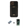 MARSİLYAN™- iPhone 12 Pro Kılıf Kozmos Minimal Prime - Şeffaf 360 Full Body Arka Koruyucu + Metal Kamera Lens Koruma Cam - KI