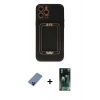 MARSİLYAN™- iPhone 12 Pro Kılıf Kozmos Minimal Prime - Şeffaf 360 Full Body Arka Koruyucu + Metal Kamera Lens Koruma Cam - MI