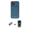 MARSİLYAN™- iPhone 12 Pro Kılıf Kozmos Minimal Prime - Şeffaf 360 Full Body Arka Koruyucu + Metal Kamera Lens Koruma Cam - KI
