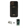 MARSİLYAN™- iPhone 12 Pro Kılıf Kozmos Minimal Prime - Şeffaf 360 Full Body Arka Koruyucu + Rainbow Kamera Lens Koruma Cam - GD