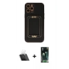 MARSİLYAN™- iPhone 12 Pro Kılıf Kozmos Minimal Prime - Şeffaf 360 Full Body Arka Koruyucu + Şeffaf Kamera Lens Koruma Cam