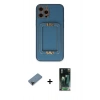 MARSİLYAN™- iPhone 12 Pro Kılıf Kozmos Minimal Prime - Şeffaf 360 Full Body Arka Koruyucu + Shine Kamera Lens Koruma Cam - SH