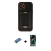 MARSİLYAN™- iPhone 12 Pro Kılıf Kozmos Minimal Prime - Şeffaf 360 Full Body Arka Koruyucu + Shine Kamera Lens Koruma Cam - GD