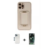 MARSİLYAN™- iPhone 12 Pro Kılıf Kozmos Minimal Prime - Şeffaf 360 Full Body Arka Koruyucu + Shine Kamera Lens - MI