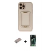 MARSİLYAN™- iPhone 12 Pro Kılıf Kozmos Minimal Prime - Şeffaf 360 Full Body Arka Koruyucu + Shine Kamera Lens Koruma Cam - SABE
