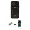 MARSİLYAN™- iPhone 12 Pro Kılıf Kozmos Minimal Prime - Şeffaf 360 Full Body Arka Koruyucu + Shine Kamera Lens Koruma Cam - SABE