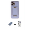 MARSİLYAN™- iPhone 12 Pro Kılıf Kozmos Minimal Prime - Şeffaf Uv Polymer Nano Ekran Koruyucu + Metal Kamera Lens Koruma Cam - AKYL