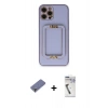 MARSİLYAN™- iPhone 12 Pro Kılıf Kozmos Minimal Prime - Şeffaf Uv Polymer Nano Ekran Koruyucu + Metal Kamera Lens Koruma Cam - GD
