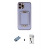 MARSİLYAN™- iPhone 12 Pro Kılıf Kozmos Minimal Prime - Şeffaf Uv Polymer Nano Ekran Koruyucu + Shine Kamera Lens Koruma Cam - GS